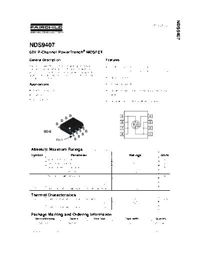 Fairchild Semiconductor nds9407  . Electronic Components Datasheets Active components Transistors Fairchild Semiconductor nds9407.pdf