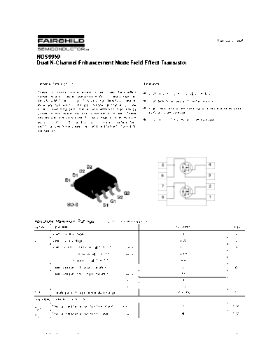 Fairchild Semiconductor nds9959  . Electronic Components Datasheets Active components Transistors Fairchild Semiconductor nds9959.pdf