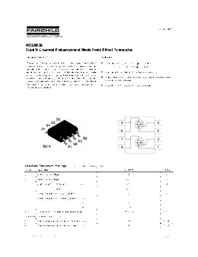Fairchild Semiconductor nds8936  . Electronic Components Datasheets Active components Transistors Fairchild Semiconductor nds8936.pdf