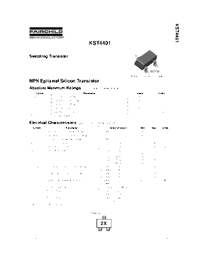 Fairchild Semiconductor kst4401  . Electronic Components Datasheets Active components Transistors Fairchild Semiconductor kst4401.pdf