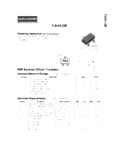 Fairchild Semiconductor fjv4113r  . Electronic Components Datasheets Active components Transistors Fairchild Semiconductor fjv4113r.pdf