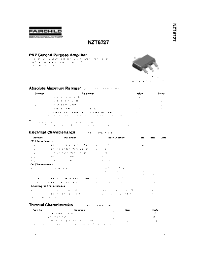 Fairchild Semiconductor nzt6727  . Electronic Components Datasheets Active components Transistors Fairchild Semiconductor nzt6727.pdf