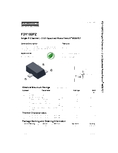 Fairchild Semiconductor fdy100pz  . Electronic Components Datasheets Active components Transistors Fairchild Semiconductor fdy100pz.pdf