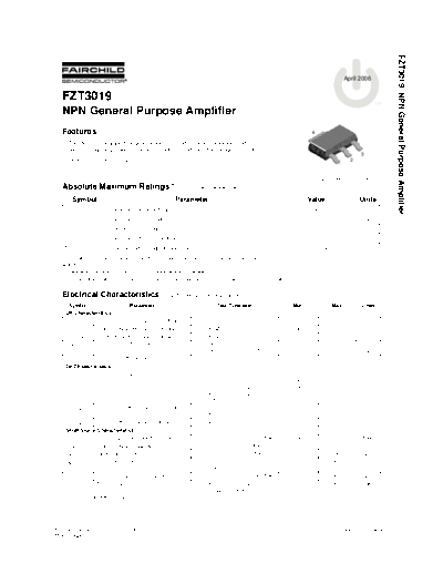 Fairchild Semiconductor fzt3019  . Electronic Components Datasheets Active components Transistors Fairchild Semiconductor fzt3019.pdf