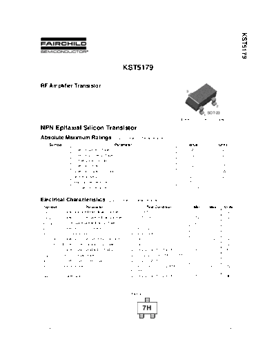 Fairchild Semiconductor kst5179  . Electronic Components Datasheets Active components Transistors Fairchild Semiconductor kst5179.pdf