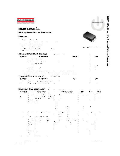 Fairchild Semiconductor mmbt3904sl  . Electronic Components Datasheets Active components Transistors Fairchild Semiconductor mmbt3904sl.pdf