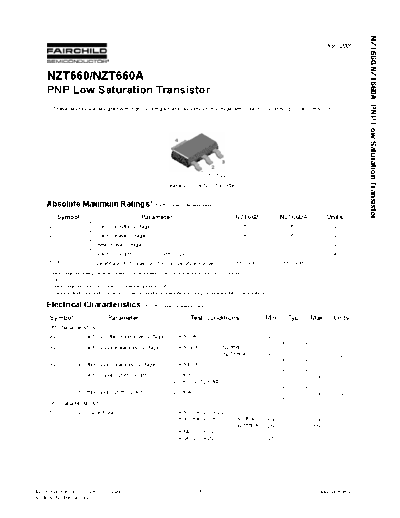 Fairchild Semiconductor nzt660-a  . Electronic Components Datasheets Active components Transistors Fairchild Semiconductor nzt660-a.pdf