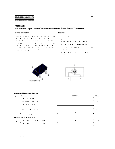 Fairchild Semiconductor nds355n  . Electronic Components Datasheets Active components Transistors Fairchild Semiconductor nds355n.pdf