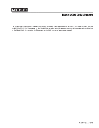 Keithley pa588a  Keithley 2001M CDROM Digital Multimeters - Data Acquisition - Switch Systems Product Information CD_Content pdfs pa588a.pdf