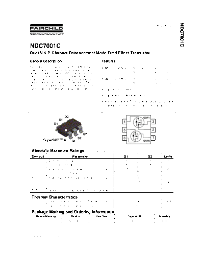 Fairchild Semiconductor ndc7001c  . Electronic Components Datasheets Active components Transistors Fairchild Semiconductor ndc7001c.pdf