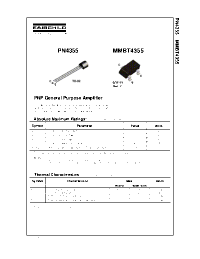 Fairchild Semiconductor mmbt4355 pn4355  . Electronic Components Datasheets Active components Transistors Fairchild Semiconductor mmbt4355_pn4355.pdf