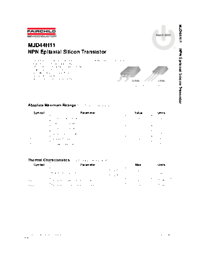 Fairchild Semiconductor mjd44h11  . Electronic Components Datasheets Active components Transistors Fairchild Semiconductor mjd44h11.pdf