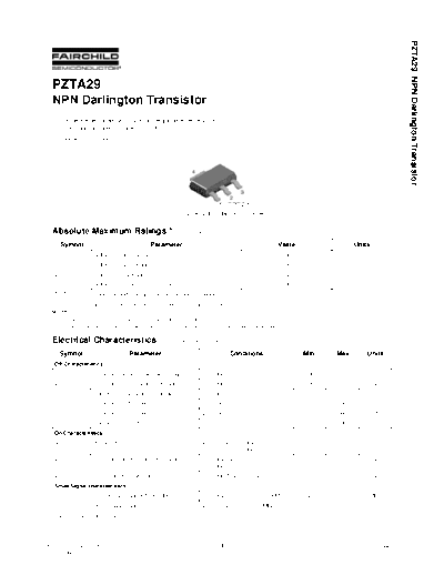 Fairchild Semiconductor pzta29  . Electronic Components Datasheets Active components Transistors Fairchild Semiconductor pzta29.pdf