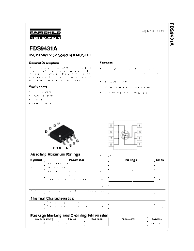 Fairchild Semiconductor fds9431a  . Electronic Components Datasheets Active components Transistors Fairchild Semiconductor fds9431a.pdf