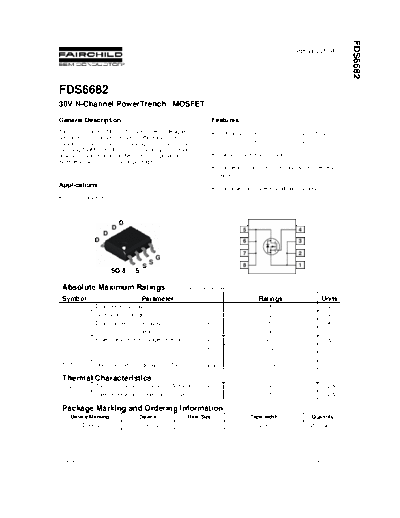 Fairchild Semiconductor fds6682  . Electronic Components Datasheets Active components Transistors Fairchild Semiconductor fds6682.pdf