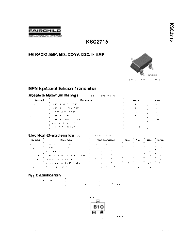 Fairchild Semiconductor ksc2715  . Electronic Components Datasheets Active components Transistors Fairchild Semiconductor ksc2715.pdf