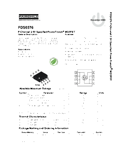 Fairchild Semiconductor fds6576  . Electronic Components Datasheets Active components Transistors Fairchild Semiconductor fds6576.pdf