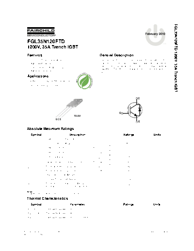 Fairchild Semiconductor fgl35n120ftd  . Electronic Components Datasheets Active components Transistors Fairchild Semiconductor fgl35n120ftd.pdf