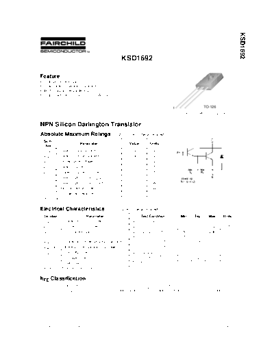 Fairchild Semiconductor ksd1692  . Electronic Components Datasheets Active components Transistors Fairchild Semiconductor ksd1692.pdf