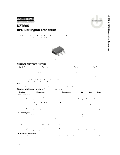 Fairchild Semiconductor nzt605  . Electronic Components Datasheets Active components Transistors Fairchild Semiconductor nzt605.pdf