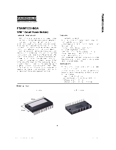 Fairchild Semiconductor fsam10sh60a  . Electronic Components Datasheets Active components Transistors Fairchild Semiconductor fsam10sh60a.pdf