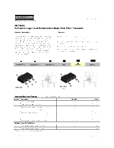 Fairchild Semiconductor ndt3055l  . Electronic Components Datasheets Active components Transistors Fairchild Semiconductor ndt3055l.pdf