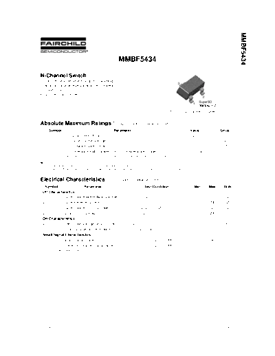 Fairchild Semiconductor mmbf5434  . Electronic Components Datasheets Active components Transistors Fairchild Semiconductor mmbf5434.pdf