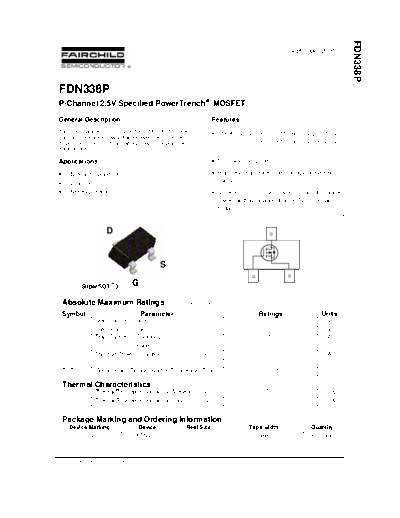 Fairchild Semiconductor fdn338p  . Electronic Components Datasheets Active components Transistors Fairchild Semiconductor fdn338p.pdf