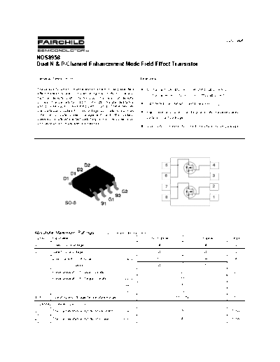 Fairchild Semiconductor nds8958  . Electronic Components Datasheets Active components Transistors Fairchild Semiconductor nds8958.pdf