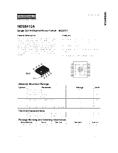 Fairchild Semiconductor nds8410a  . Electronic Components Datasheets Active components Transistors Fairchild Semiconductor nds8410a.pdf