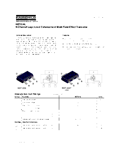 Fairchild Semiconductor ndt014l  . Electronic Components Datasheets Active components Transistors Fairchild Semiconductor ndt014l.pdf