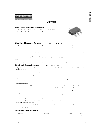 Fairchild Semiconductor fzt790a  . Electronic Components Datasheets Active components Transistors Fairchild Semiconductor fzt790a.pdf