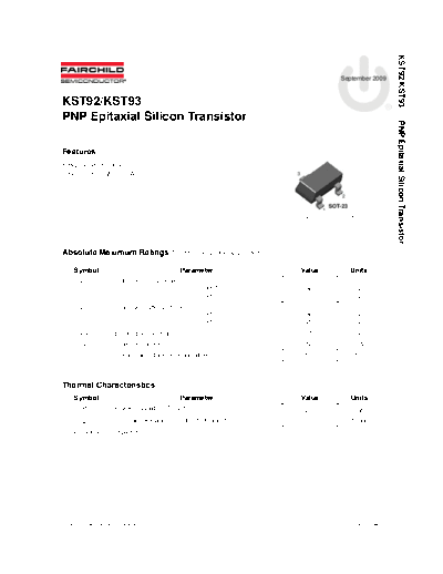 Fairchild Semiconductor kst92 kst93  . Electronic Components Datasheets Active components Transistors Fairchild Semiconductor kst92_kst93.pdf