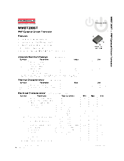 Fairchild Semiconductor mmbt3906t  . Electronic Components Datasheets Active components Transistors Fairchild Semiconductor mmbt3906t.pdf