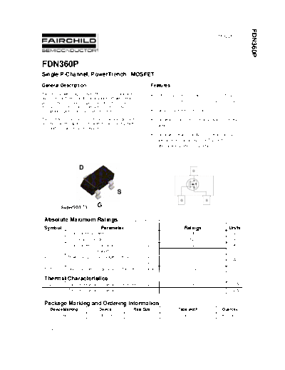 Fairchild Semiconductor fdn360p  . Electronic Components Datasheets Active components Transistors Fairchild Semiconductor fdn360p.pdf