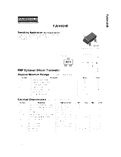 Fairchild Semiconductor fjv4101r  . Electronic Components Datasheets Active components Transistors Fairchild Semiconductor fjv4101r.pdf
