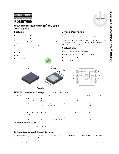 Fairchild Semiconductor fdms7660  . Electronic Components Datasheets Active components Transistors Fairchild Semiconductor fdms7660.pdf