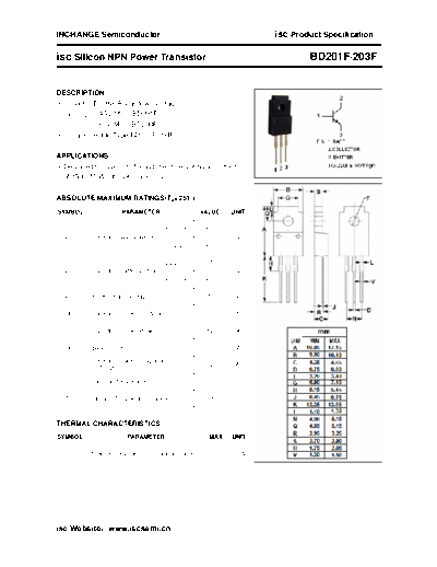 Inchange Semiconductor bd201f 203f  . Electronic Components Datasheets Active components Transistors Inchange Semiconductor bd201f_203f.pdf