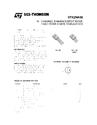 ST stk2na60  . Electronic Components Datasheets Active components Transistors ST stk2na60.pdf