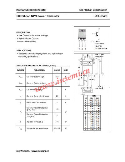 Inchange Semiconductor 2sc3528  . Electronic Components Datasheets Active components Transistors Inchange Semiconductor 2sc3528.pdf