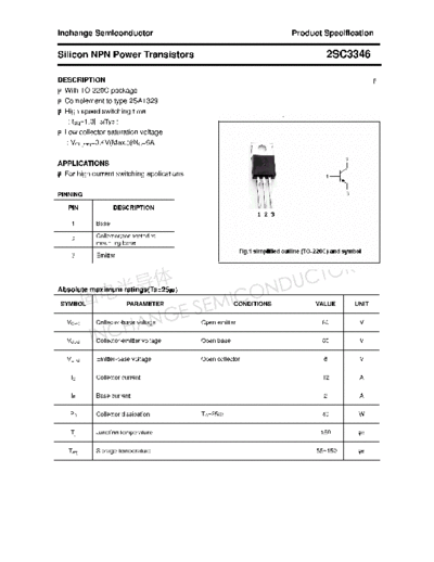 Inchange Semiconductor 2sc3346  . Electronic Components Datasheets Active components Transistors Inchange Semiconductor 2sc3346.pdf