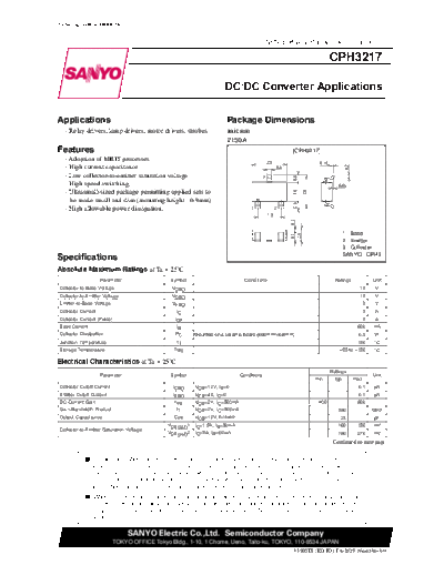 Sanyo cph3217  . Electronic Components Datasheets Active components Transistors Sanyo cph3217.pdf