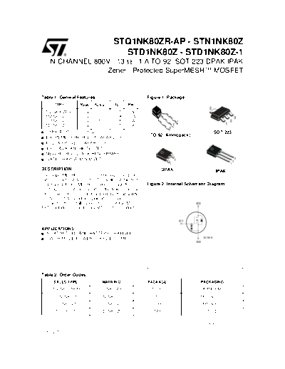 ST q1nk80zr-ap  n1nk80z  d1nk80z  d1nk80z-1  . Electronic Components Datasheets Active components Transistors ST stq1nk80zr-ap_stn1nk80z_std1nk80z_std1nk80z-1.pdf