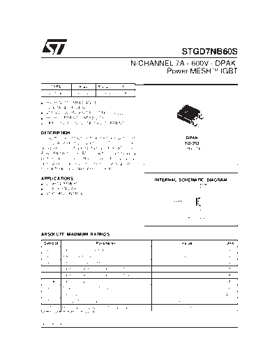 ST stgp7nb60s  . Electronic Components Datasheets Active components Transistors ST stgp7nb60s.pdf