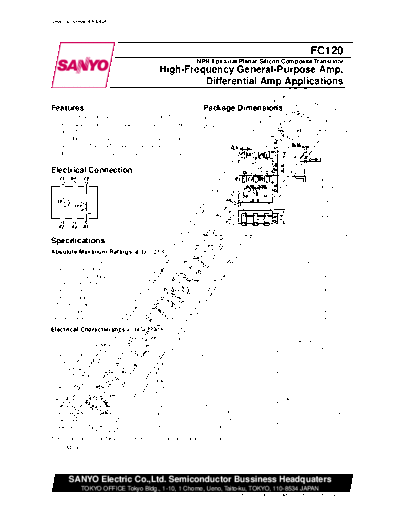 Sanyo fc120  . Electronic Components Datasheets Active components Transistors Sanyo fc120.pdf