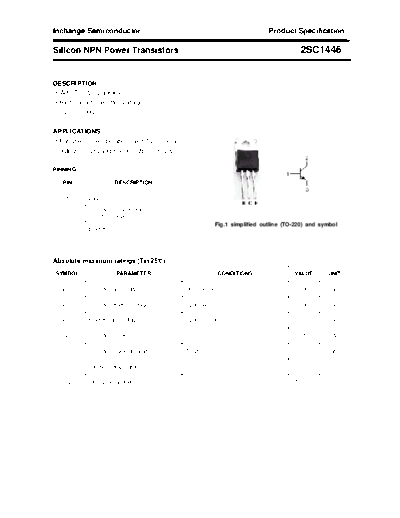 Inchange Semiconductor 2sc1446  . Electronic Components Datasheets Active components Transistors Inchange Semiconductor 2sc1446.pdf