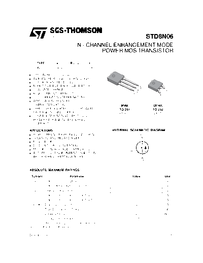 ST std8n06  . Electronic Components Datasheets Active components Transistors ST std8n06.pdf