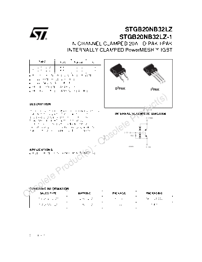 ST gb20nb32lz  gb20nb32lz-1  . Electronic Components Datasheets Active components Transistors ST stgb20nb32lz_stgb20nb32lz-1.pdf