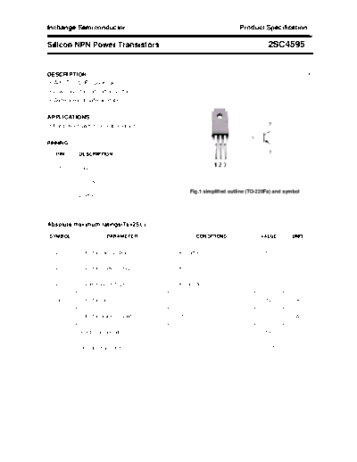 Inchange Semiconductor 2sc4595  . Electronic Components Datasheets Active components Transistors Inchange Semiconductor 2sc4595.pdf