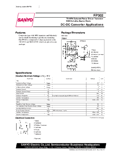 Sanyo fp302  . Electronic Components Datasheets Active components Transistors Sanyo fp302.pdf